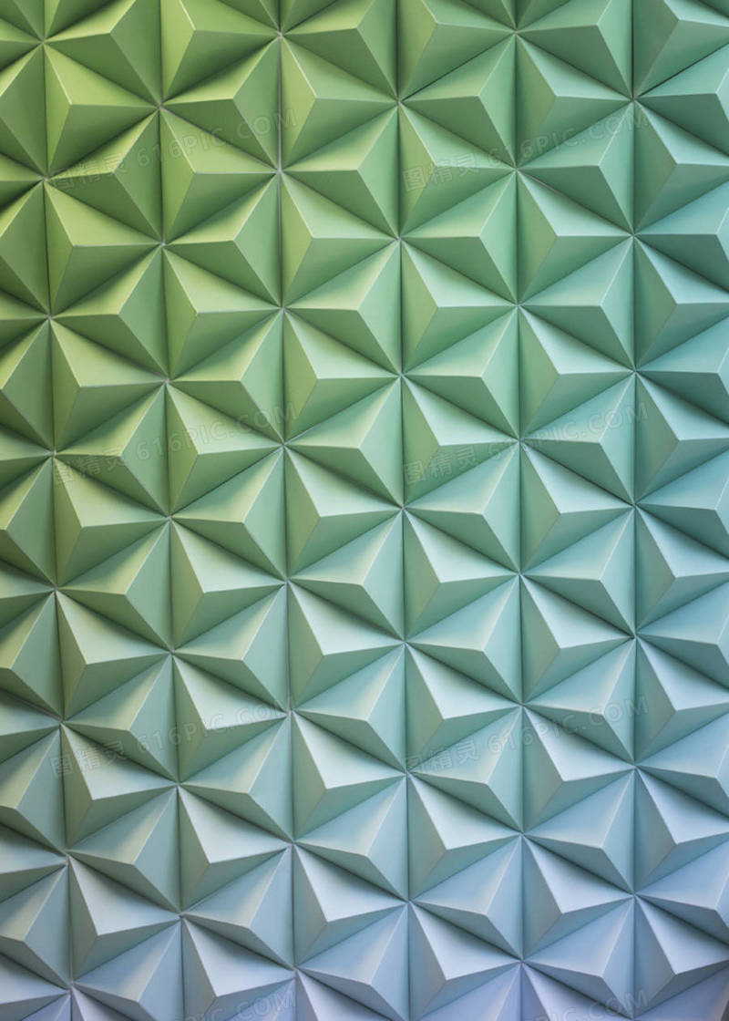 绿色立体三角形壁纸