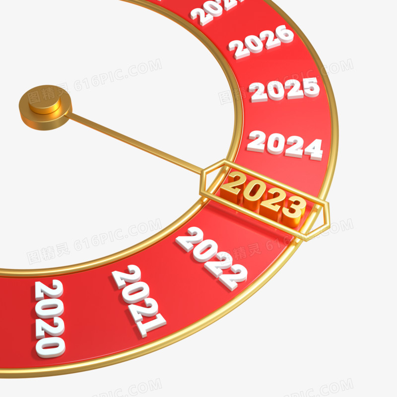 红色立体喜庆2023时间轴设计