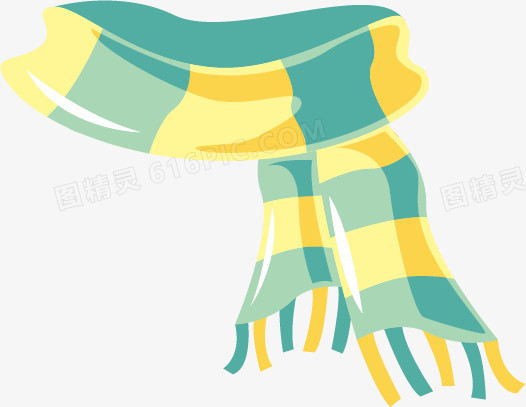 黄绿格子围巾