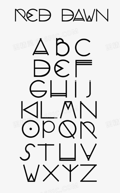 扁平化字母