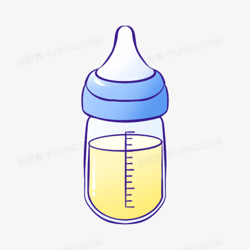 一组婴儿蓝色奶瓶套图合集系列一元素