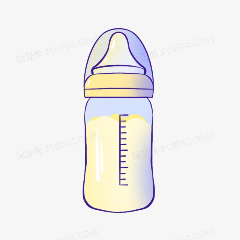 一组婴儿蓝色奶瓶套图合集系列四元素