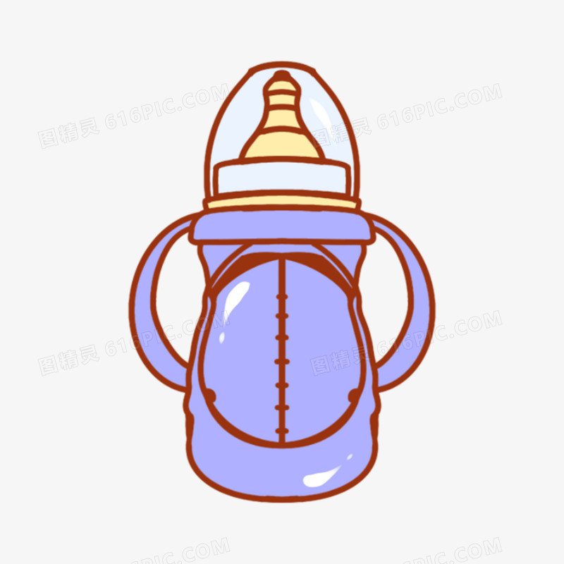 一组卡通可爱奶瓶合集免抠系列六素材