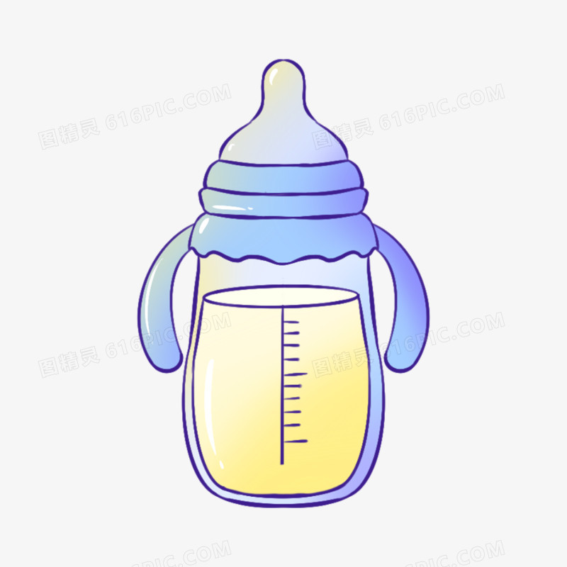 一组婴儿蓝色奶瓶套图合集系列三元素