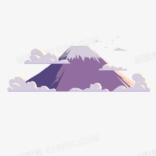 紫色的富士山