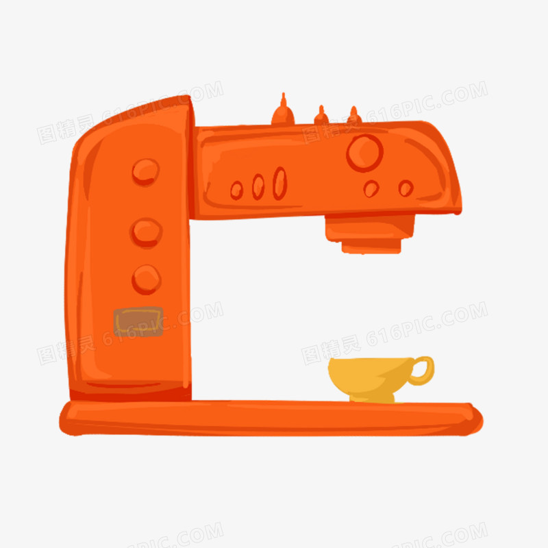卡通制作咖啡的工具咖啡机素材