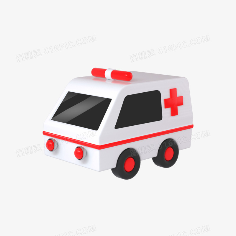 C4D救护车医疗元素