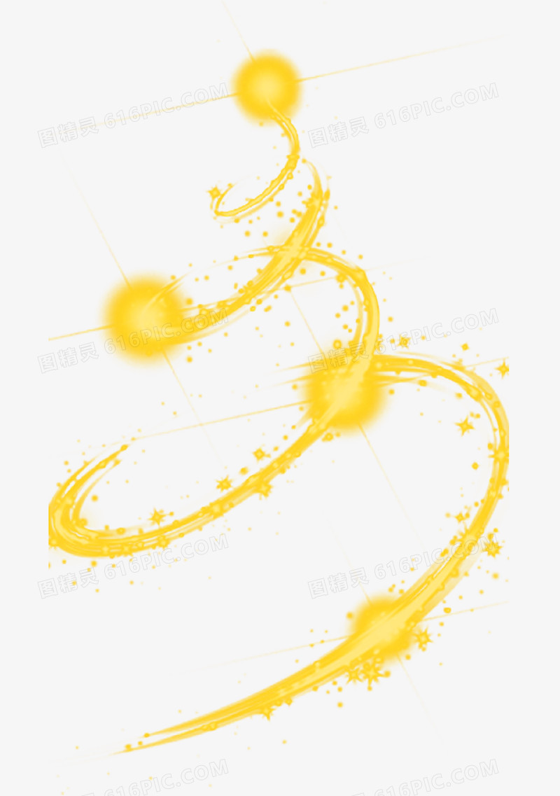 黄色螺旋炫光