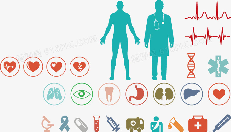 医疗元素图标合集矢量图片免费下载_png素材_编号158idp2ko_图精灵