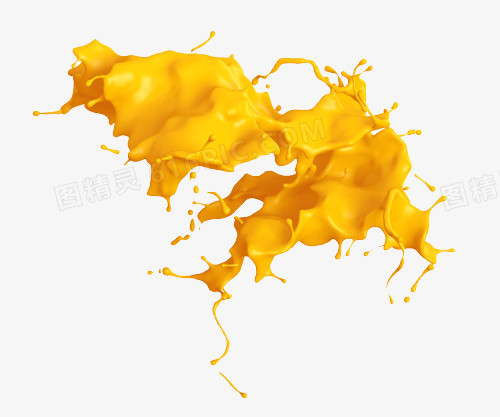 飞溅的黄色液体