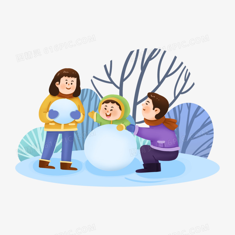 一组寒假家庭生活套图集合系列二元素