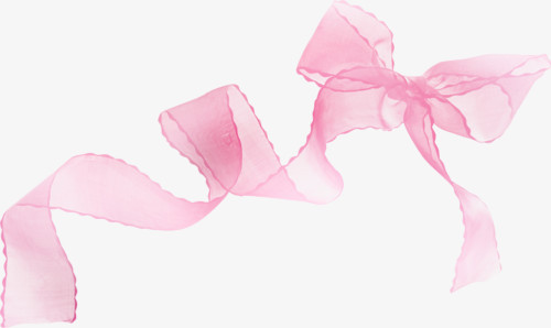 粉色透明蝴蝶结
