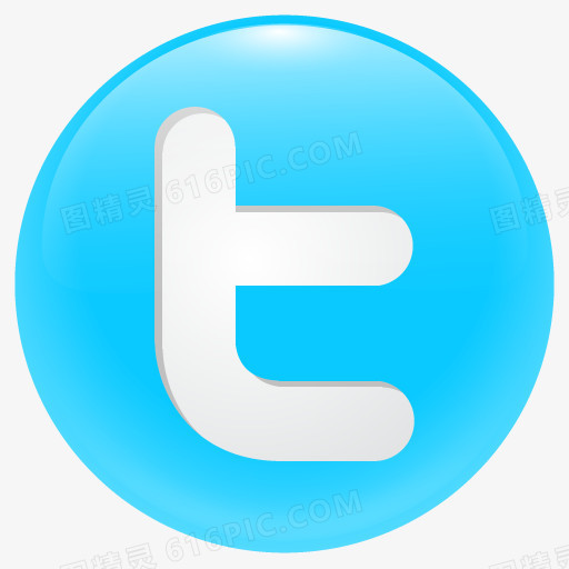 鸟按钮标志圆社会社会化媒体鸣叫推特免费大推特的图标