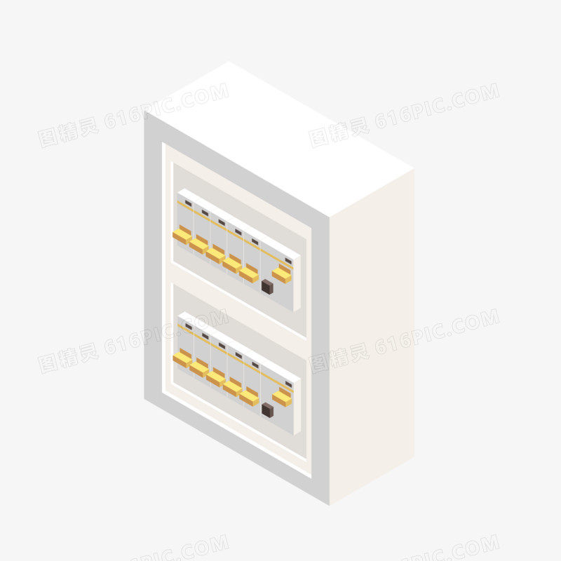 矢量微立体变电器素材