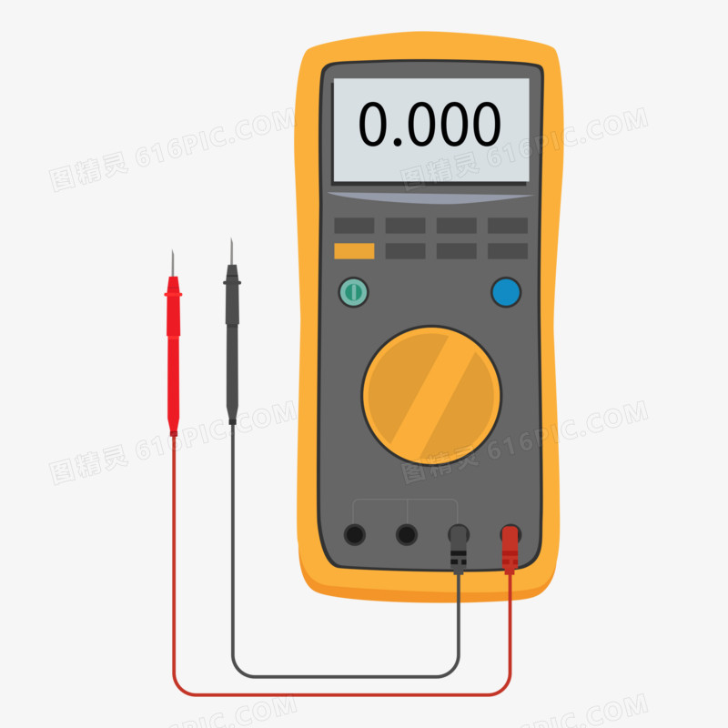 卡通矢量万用表电工用电路表素材