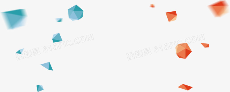 彩色几何漂浮