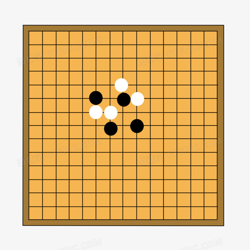 手绘围棋棋盘元素