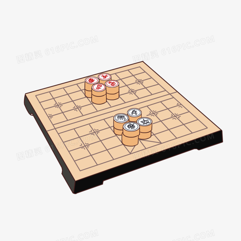 手绘卡通棋盘象棋免抠元素