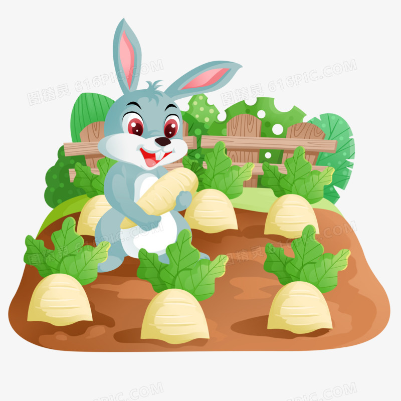 小兔子拔萝卜ppt图片