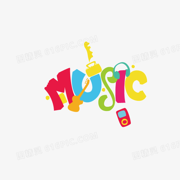 音乐 music 卡通字体 海报banner字体