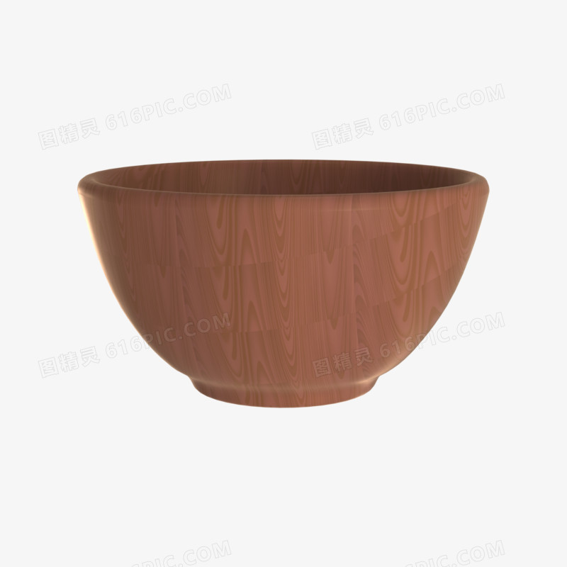 棕色C4D木碗元素