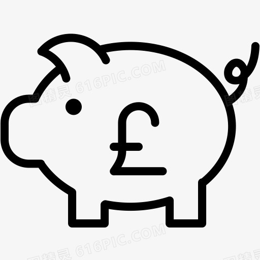 银行货币电子商务金融小猪英镑储蓄货币英镑的2卷