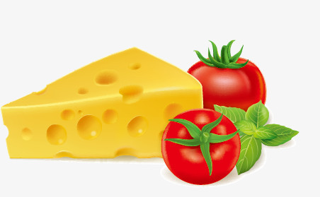 奶酪西红柿矢量素材