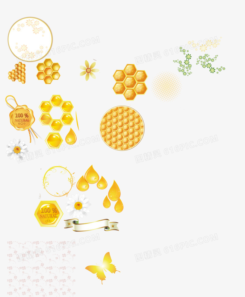 蜂蜜素材元素