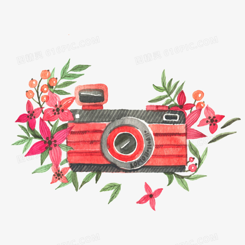 水彩花瓣相机