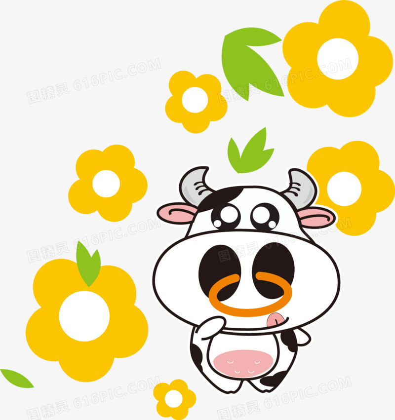 卡通可爱创意奶牛