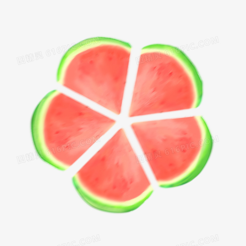 弥散风格夏日西瓜免抠元素