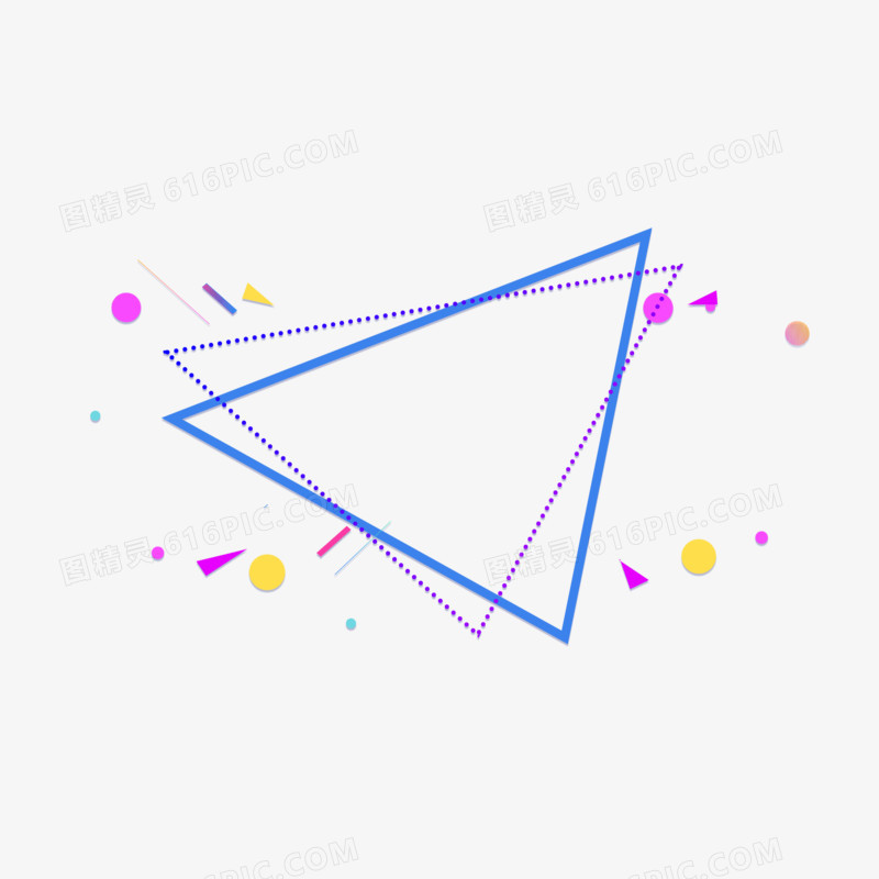 三角简约不规则几何装饰元素