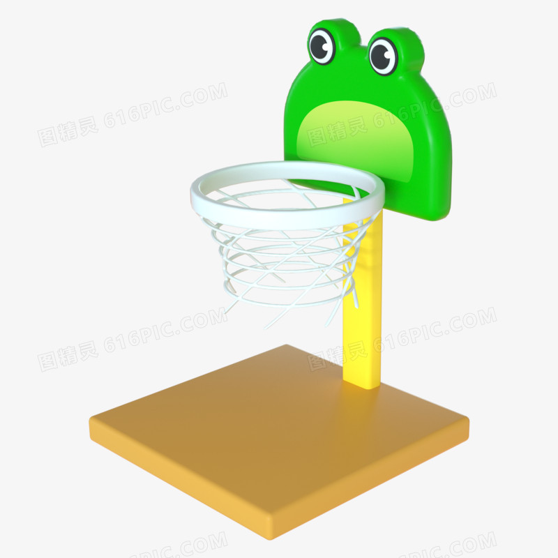 C4D青蛙篮筐3D元素