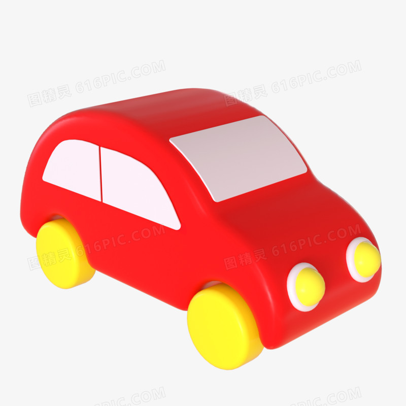 C4D玩具小汽车3D元素
