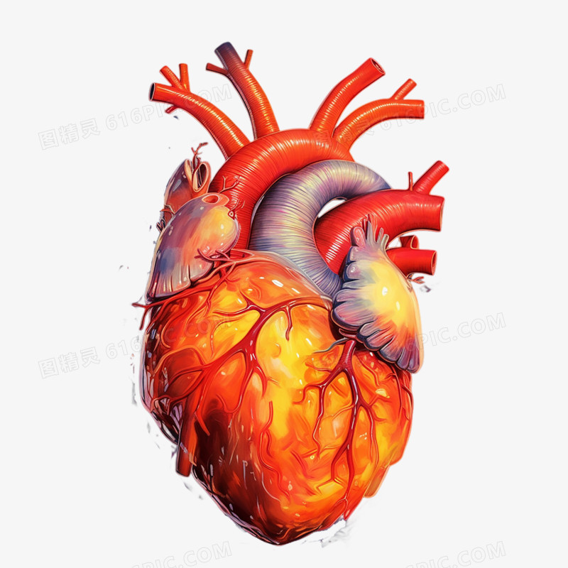 写实人体器官心脏免抠元素