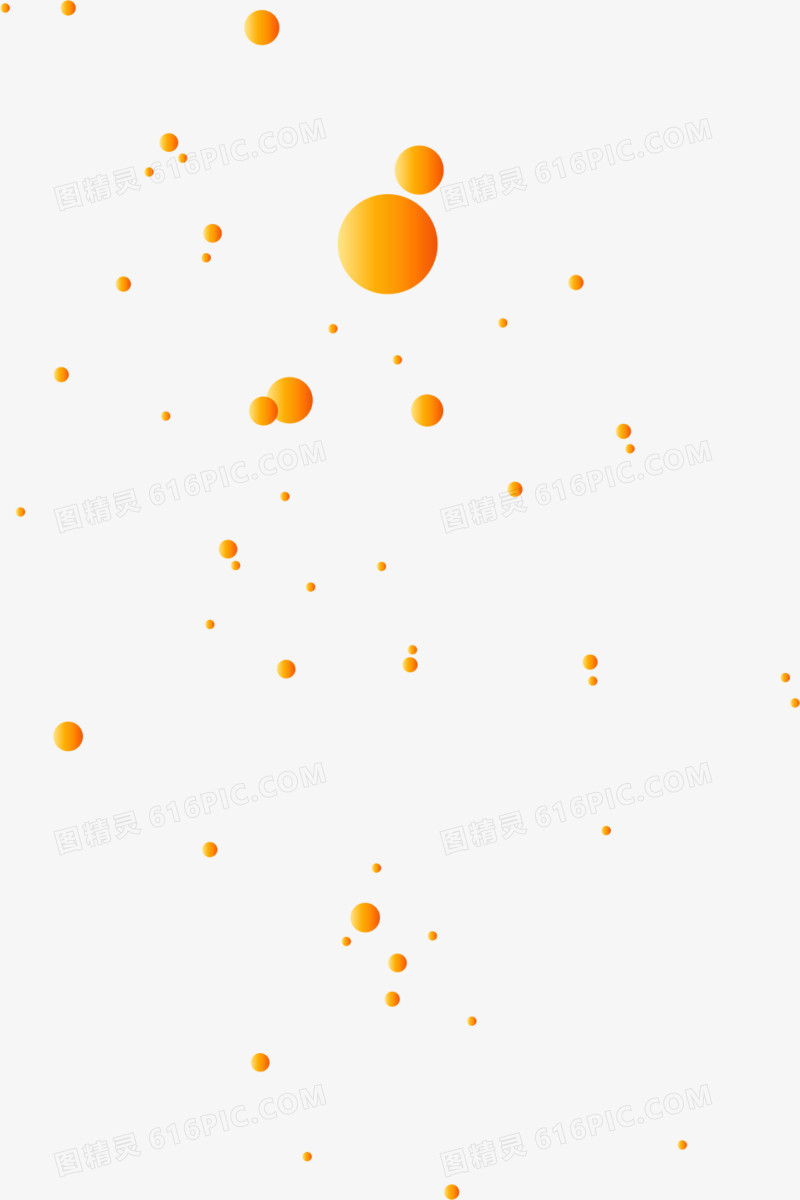 橙色圆点漂浮