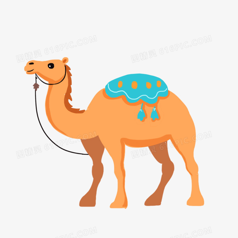 手绘卡通动物骆驼免抠元素