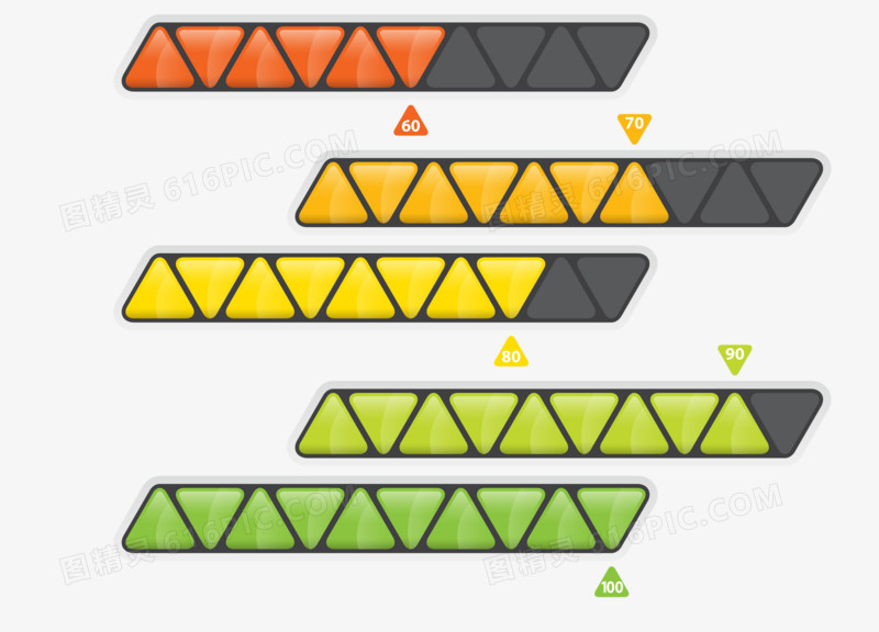 创意进度条矢量元素