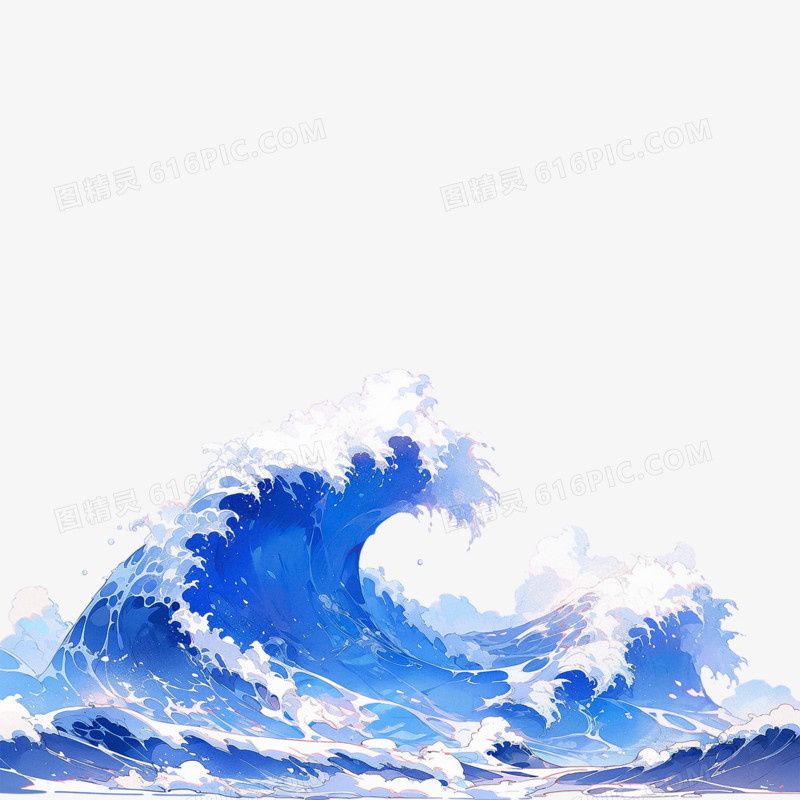 海洋海浪浪花水元素