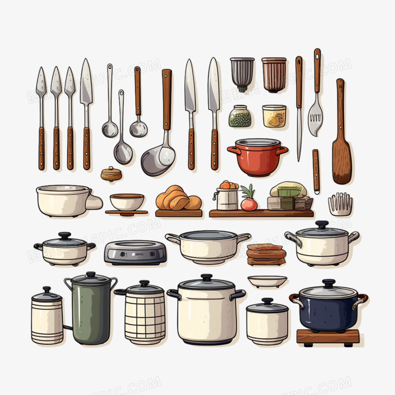 厨房用品厨艺工具烹饪用具元素