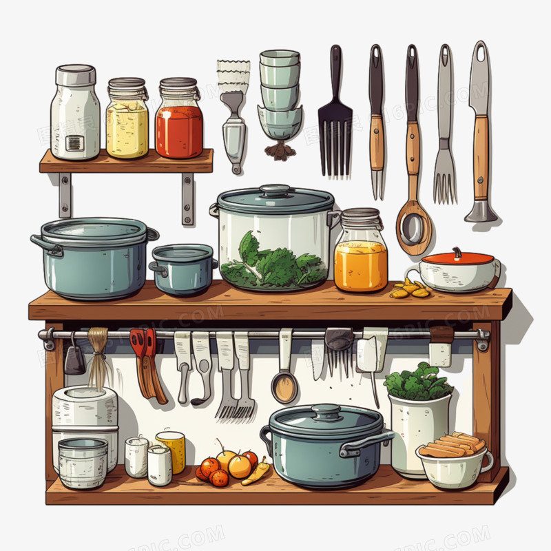 厨房用品烹饪工具厨艺工具元素