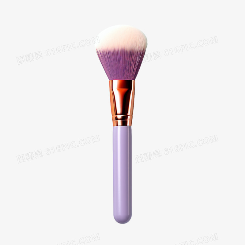 3D化妆品紫色化妆刷元素