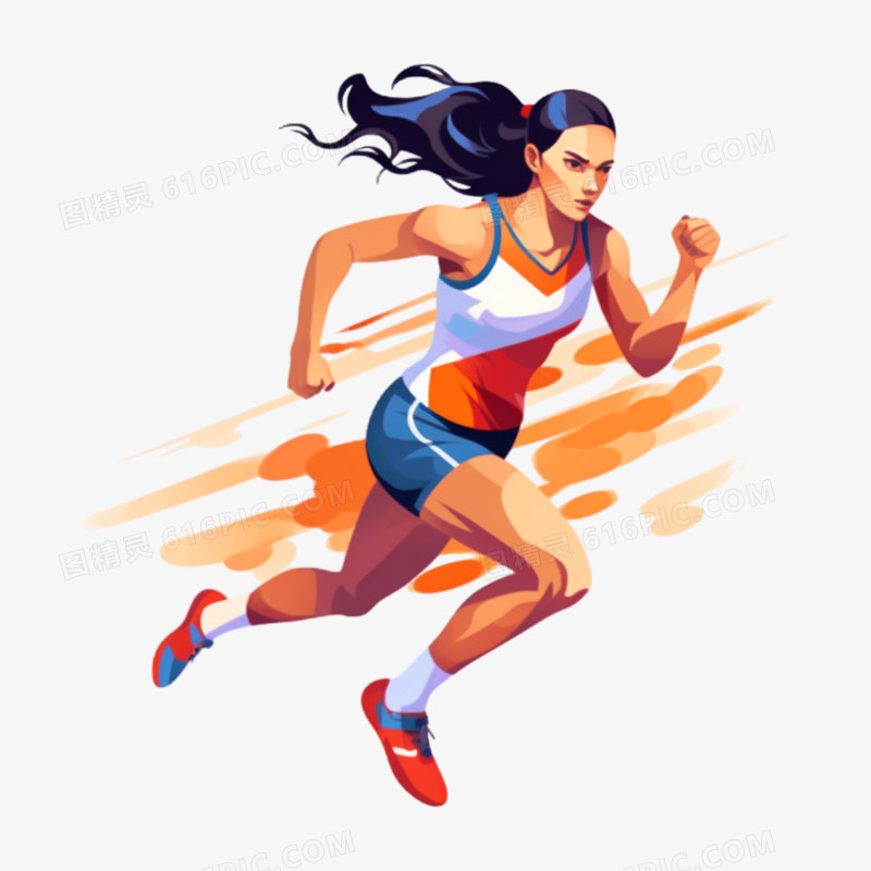 女子运动会田径比赛跑步元素