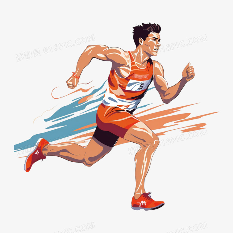 男子运动会田径比赛跑步元素