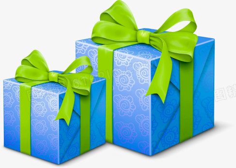 蓝色礼盒 礼包 礼物 纸盒包装 包装