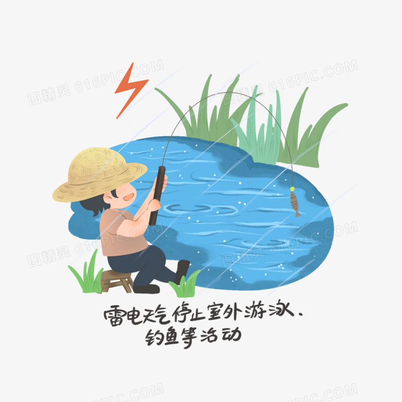 一组防雷电安全知识科普套图素材五