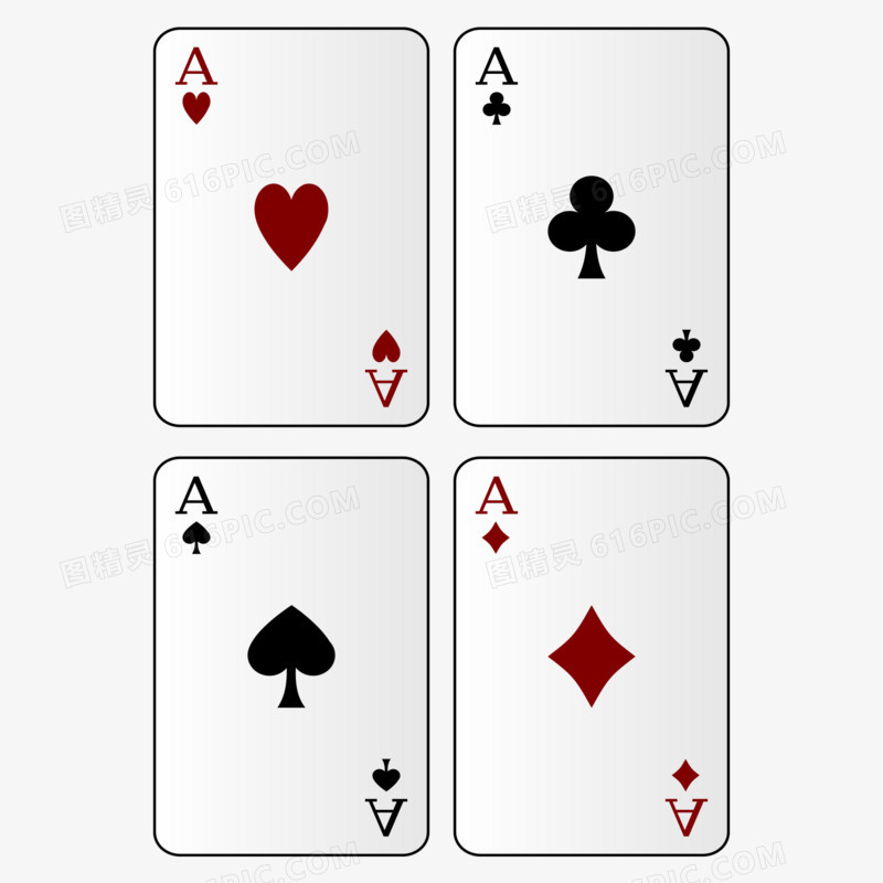 扑克纸牌矢量元素