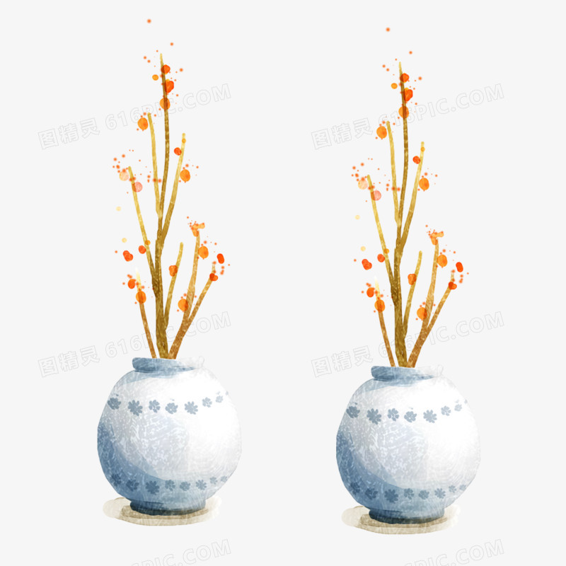 中国古典花瓶和插花艺术