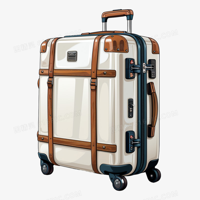 旅行箱行李包复古拉杆箱物品元素