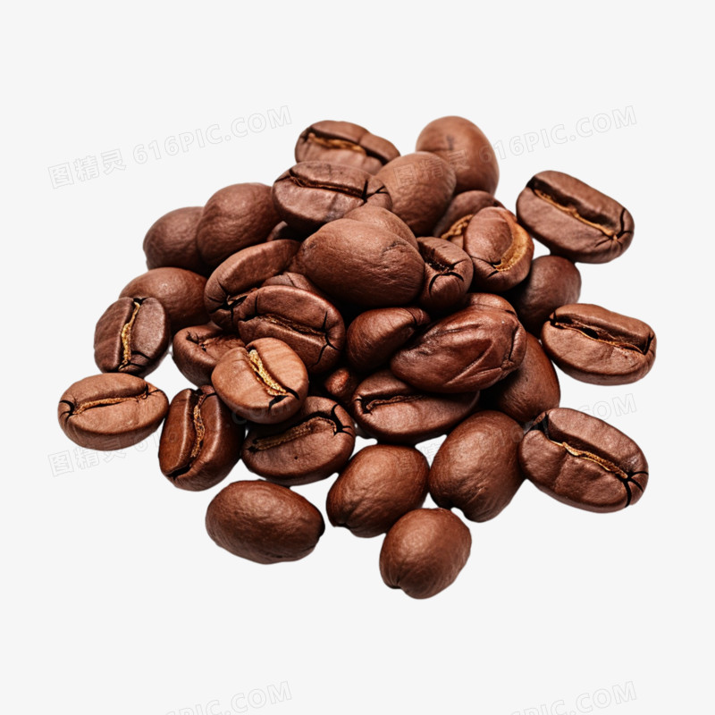 一堆散落的咖啡豆